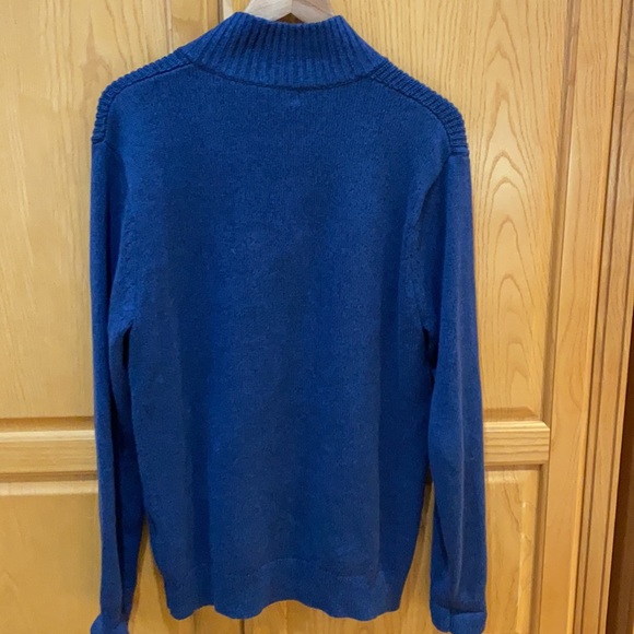 Nautica Mens Quarter Button Pullover Heavyweight Sweater Mock Neck Size Medium - Picture 3 of 7